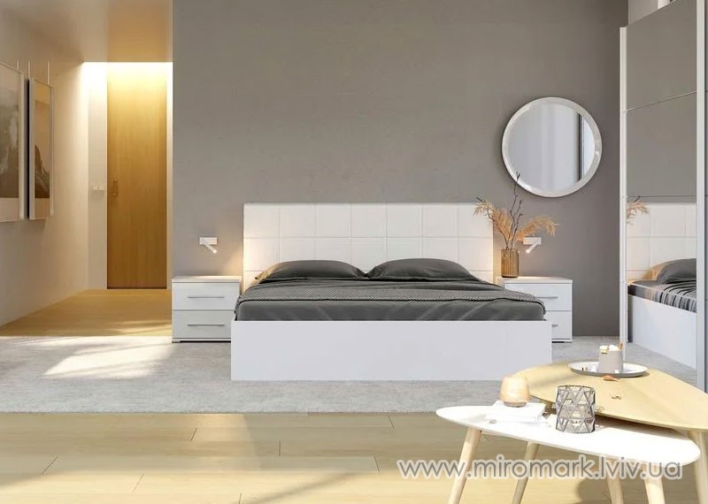 Спальня Фемили - новая модель фабрики Миромарк - белоснежная и стильная мебель