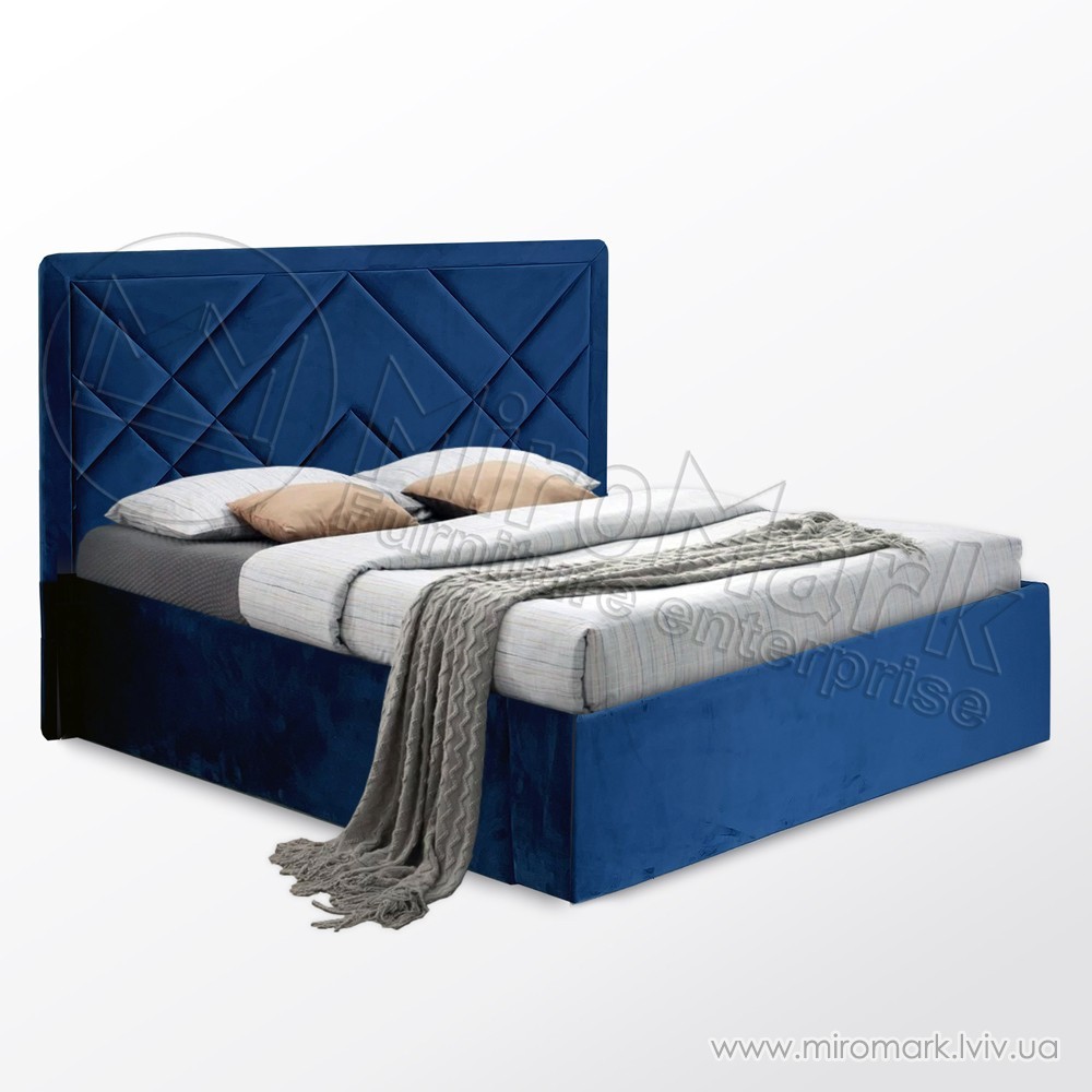 Кровать Вива синяя 180 подьемная